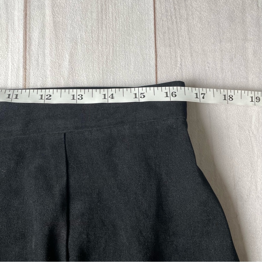 Vintage 90s Whimsigoth Faux Suede Midi Skirt Women’s 16 Black Long Pencil Pocket - Picture 13 of 15